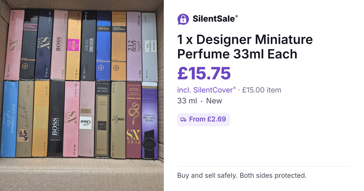 1 x Designer Miniature Perfume  33ml Each