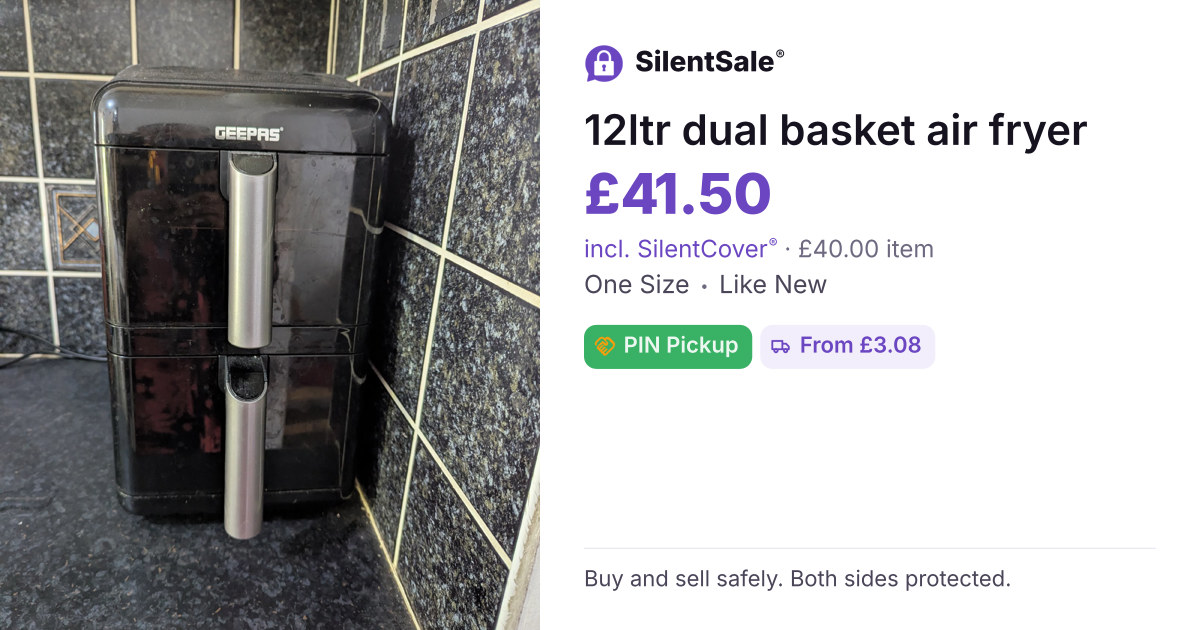 12ltr dual basket air fryer 
