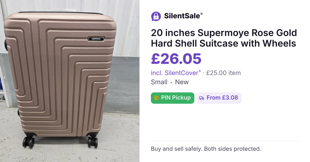 20 inches Supermoye Rose Gold Hard Shell Suitcase with Wheels