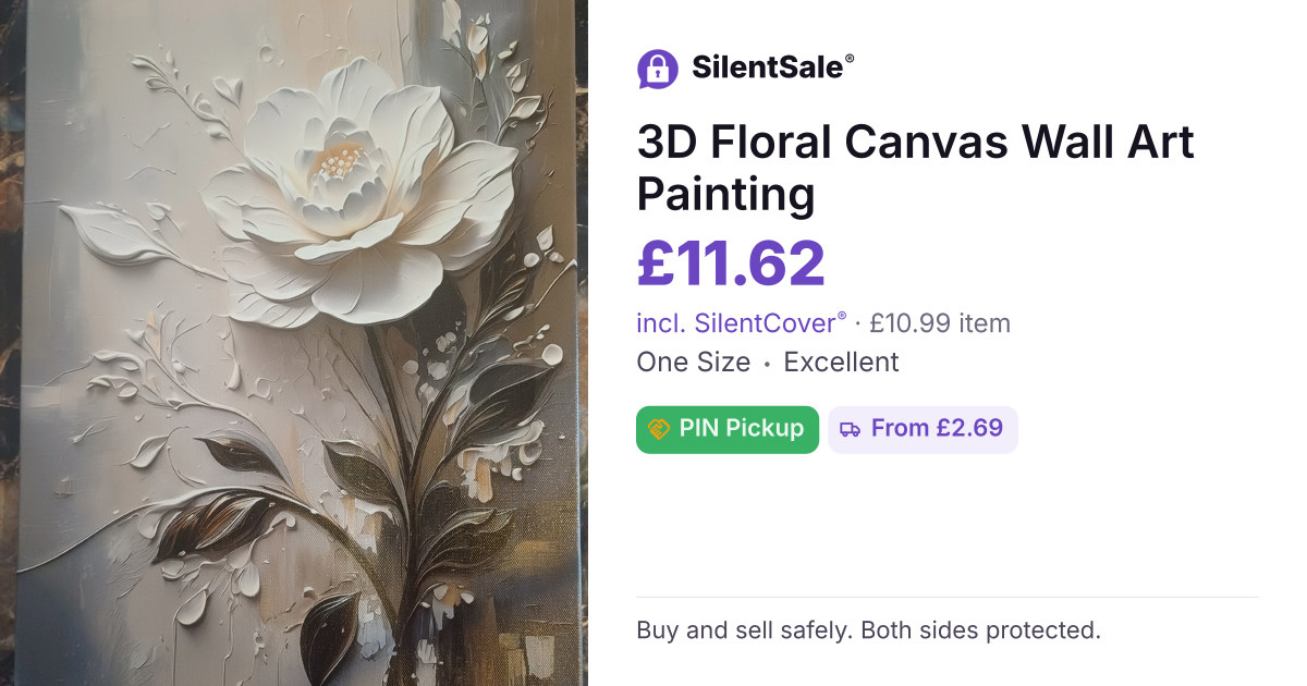 3D Floral Canvas Wall Art Painting