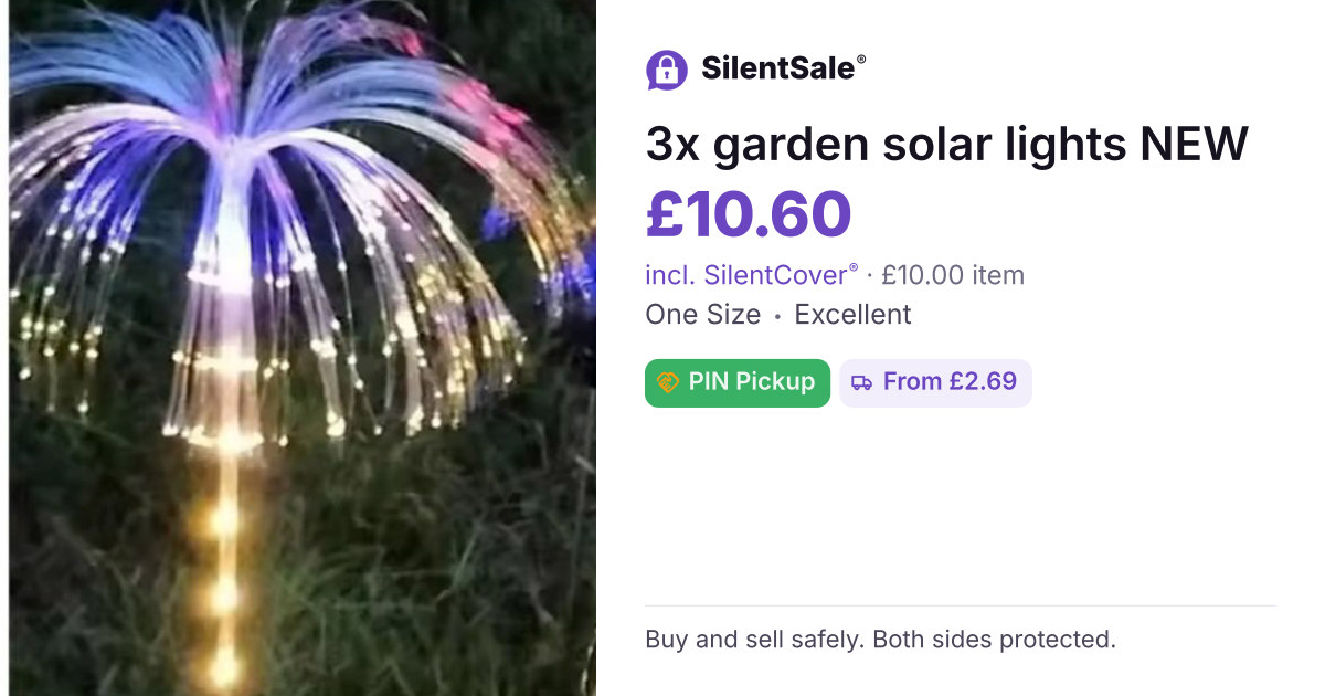 3x garden solar lights NEW