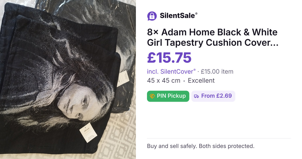 8× Adam Home Black & White Girl Tapestry Cushion Cover 45x45 cm