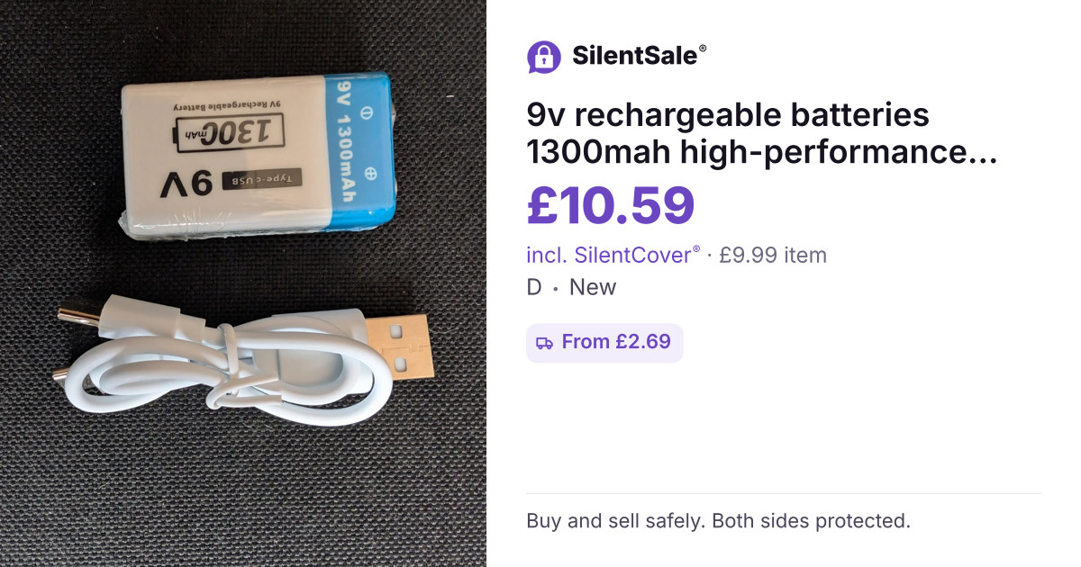 9v rechargeable batteries 1300mah high-performance li-ion block battery