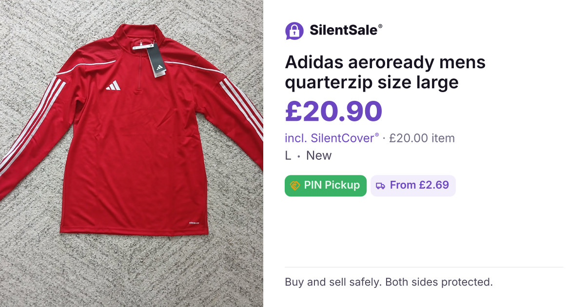 Adidas aeroready mens quarterzip size large