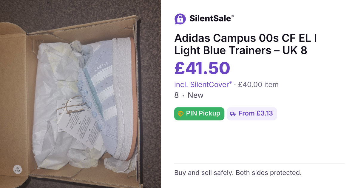 Adidas Campus 00s CF EL I Light Blue Trainers – UK 8