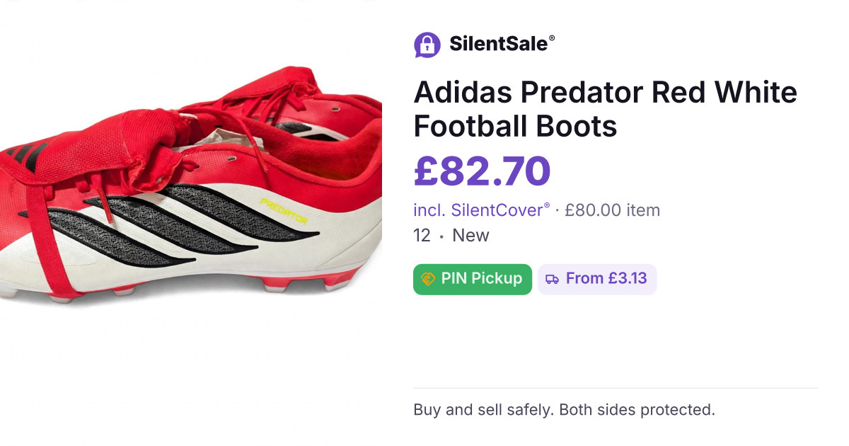 Adidas Predator Red White Football Boots