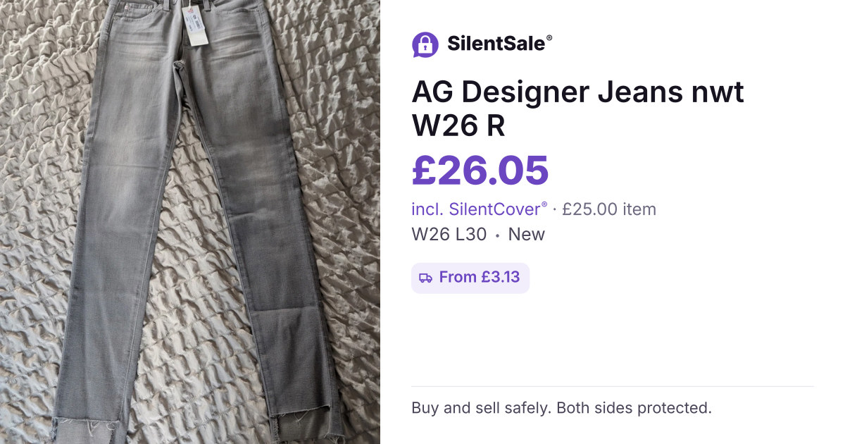 AG Designer Jeans nwt W26 R