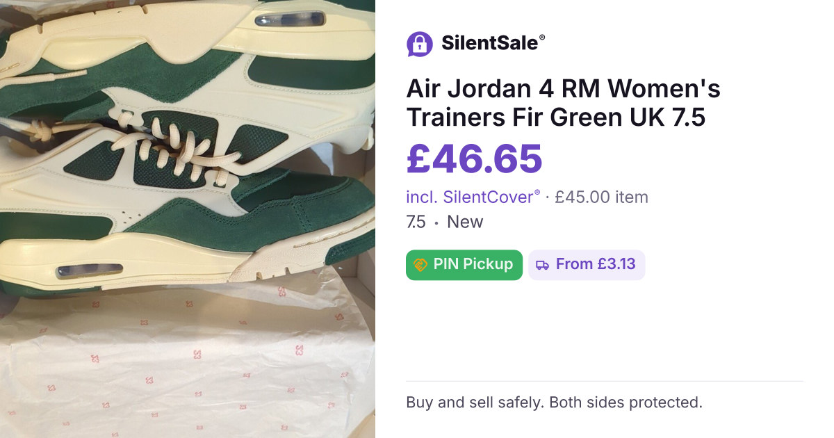 Air Jordan 4 RM Women's Trainers Fir Green UK 7.5