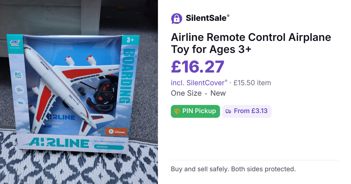 Airline Remote Control Airplane Toy for Ages 3+