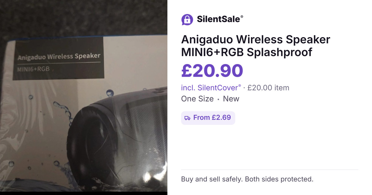 Anigaduo Wireless Speaker MINI6+RGB Splashproof