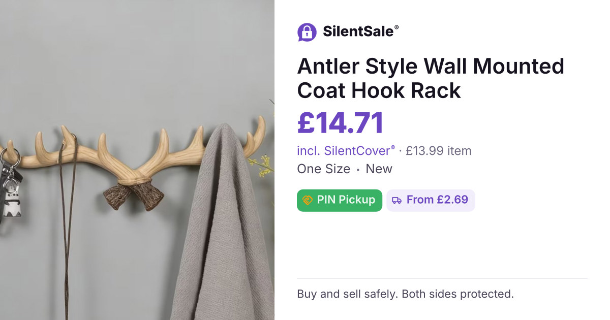 Antler Style Wall Mounted Coat Hook Rack