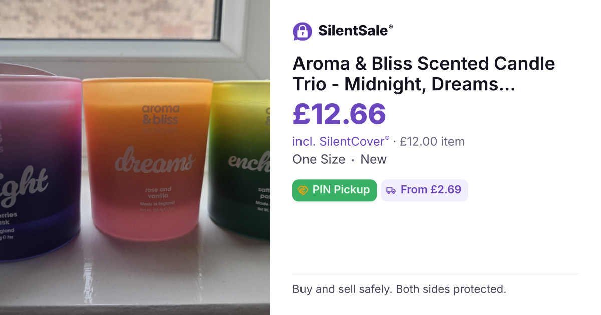 Aroma & Bliss Scented Candle Trio - Midnight, Dreams, Enchanted