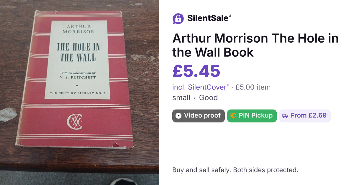 Arthur Morrison The Hole in the Wall Book