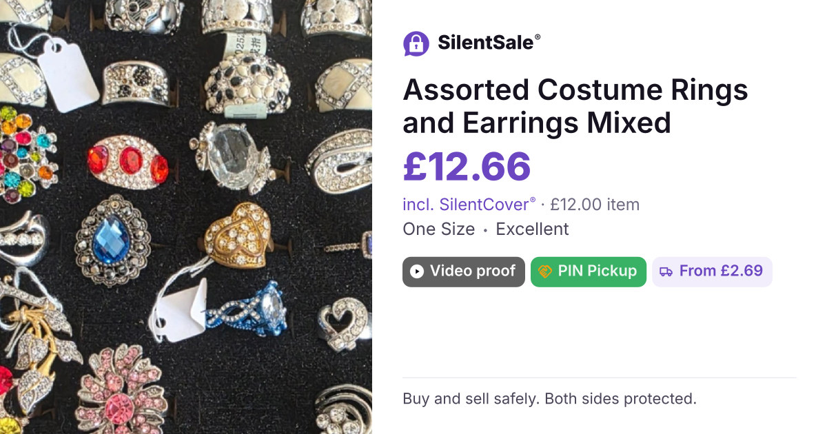 Assorted Costume Rings and Earrings Mixed