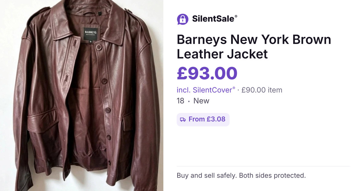 Barneys New York Brown Leather Jacket