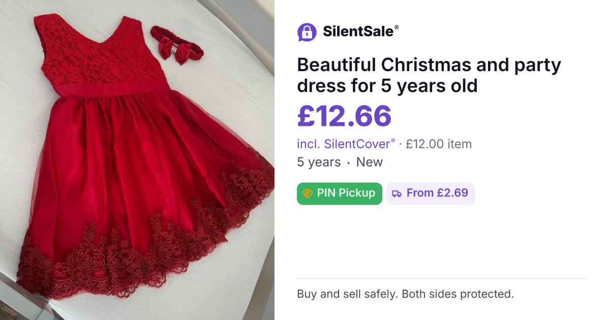 Beautiful Christmas and party dress for 5 years old 