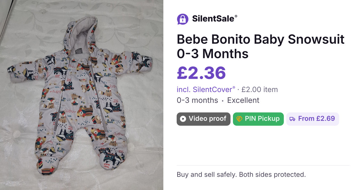Bebe Bonito Baby Snowsuit 0-3 Months