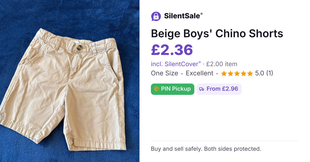 Beige Boys' Chino Shorts
