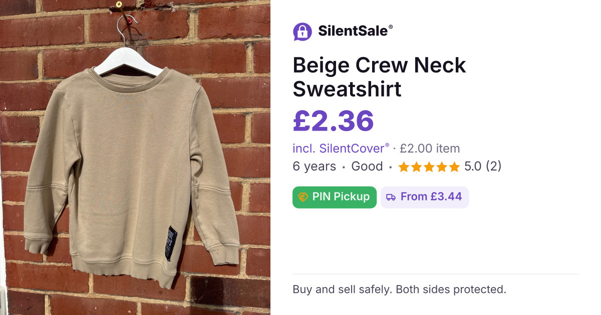 Beige Crew Neck Sweatshirt