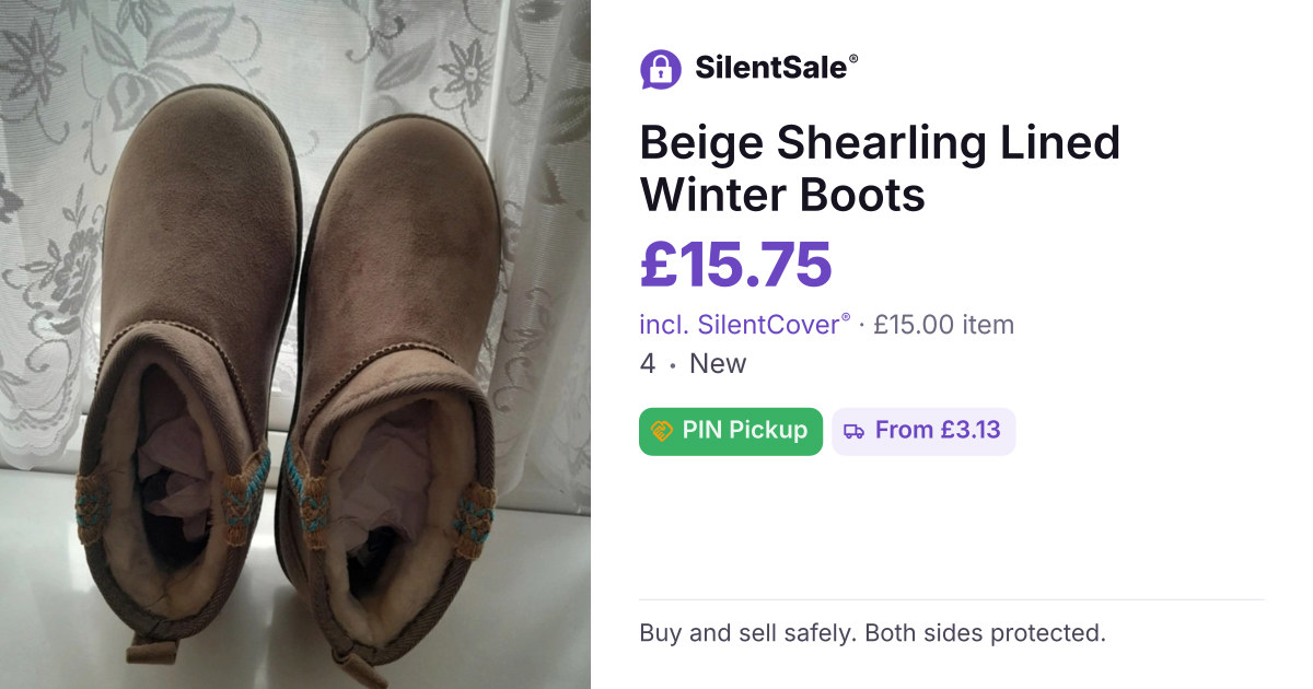 Beige Shearling Lined Winter Boots