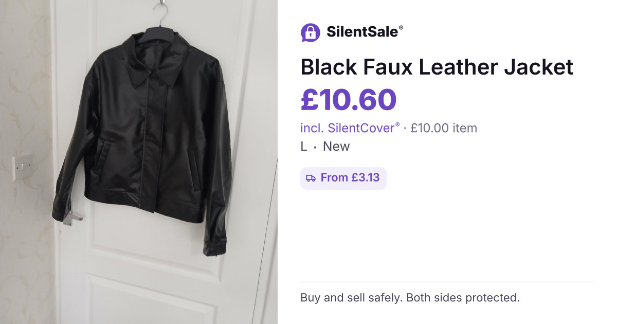 Black Faux Leather Jacket