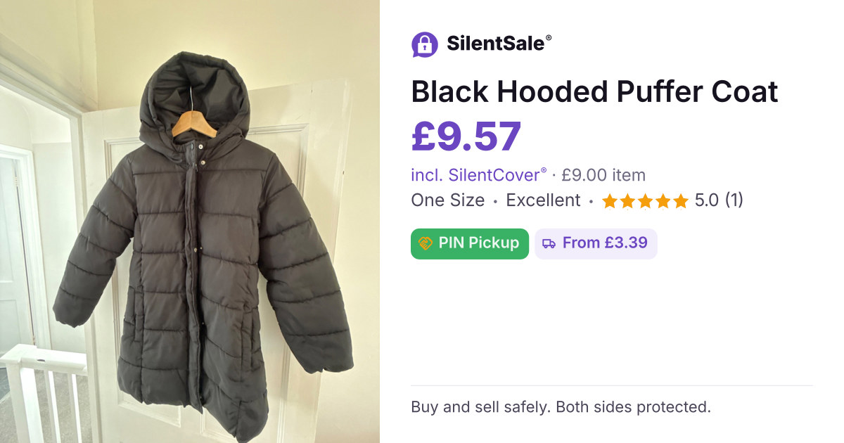 Black Hooded Puffer Coat