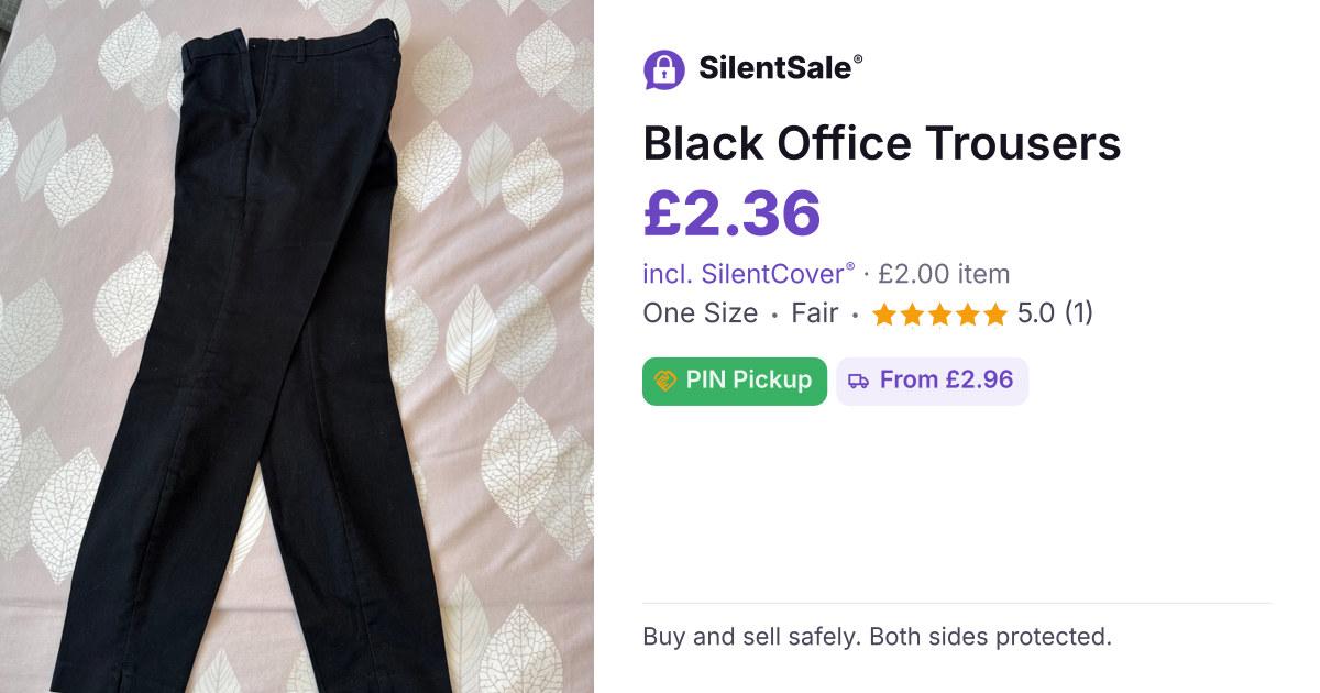 Black Office Trousers