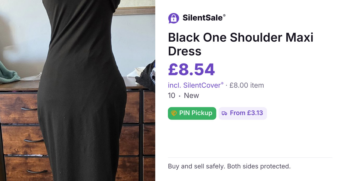 Black One Shoulder Maxi Dress