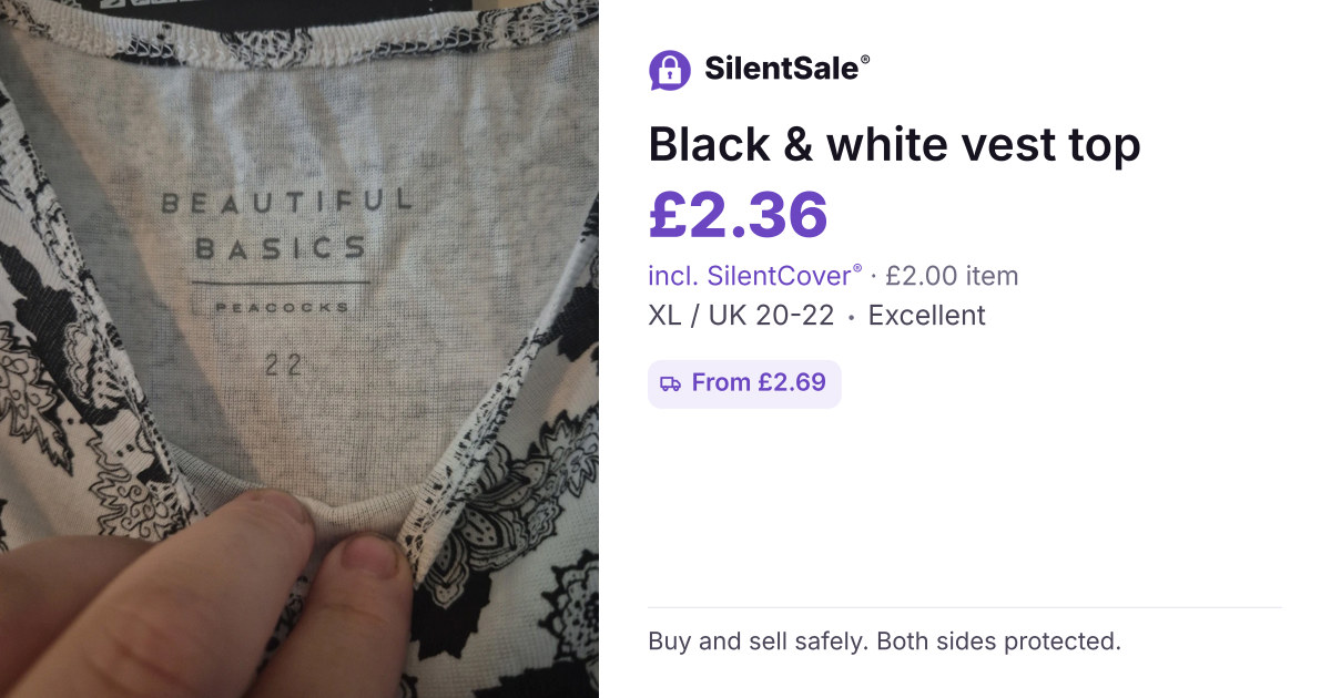 Black & white vest top