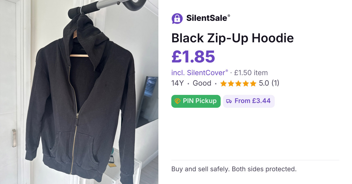 Black Zip-Up Hoodie
