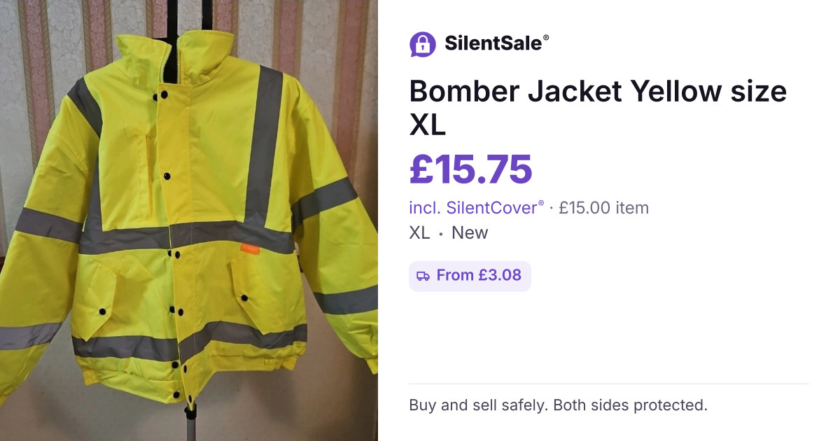 Bomber Jacket Yellow size XL 