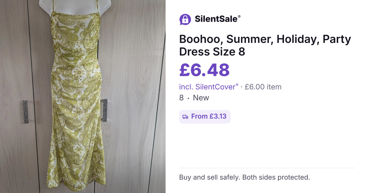 Boohoo, Summer, Holiday, Party Dress Size 8