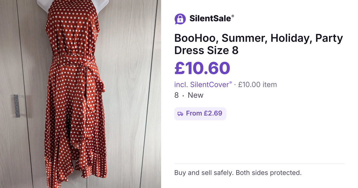 BooHoo, Summer, Holiday, Party Dress Size 8