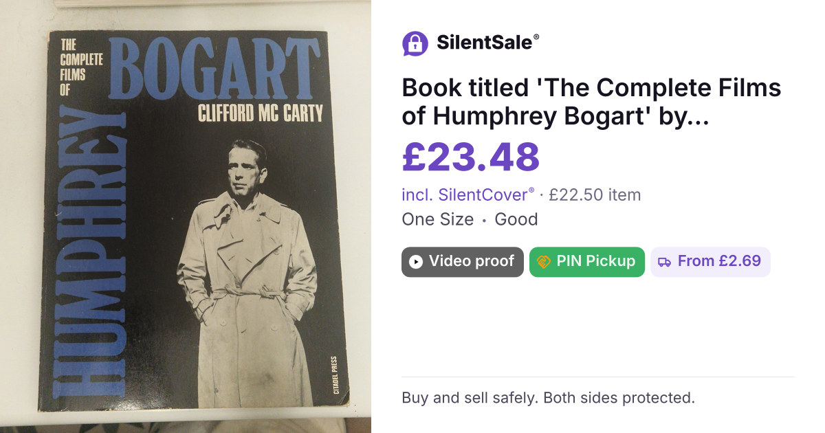 Book titled 'The Complete Films of Humphrey Bogart' by Clifford McCarty