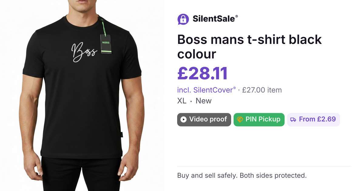 Boss mans t-shirt black colour 