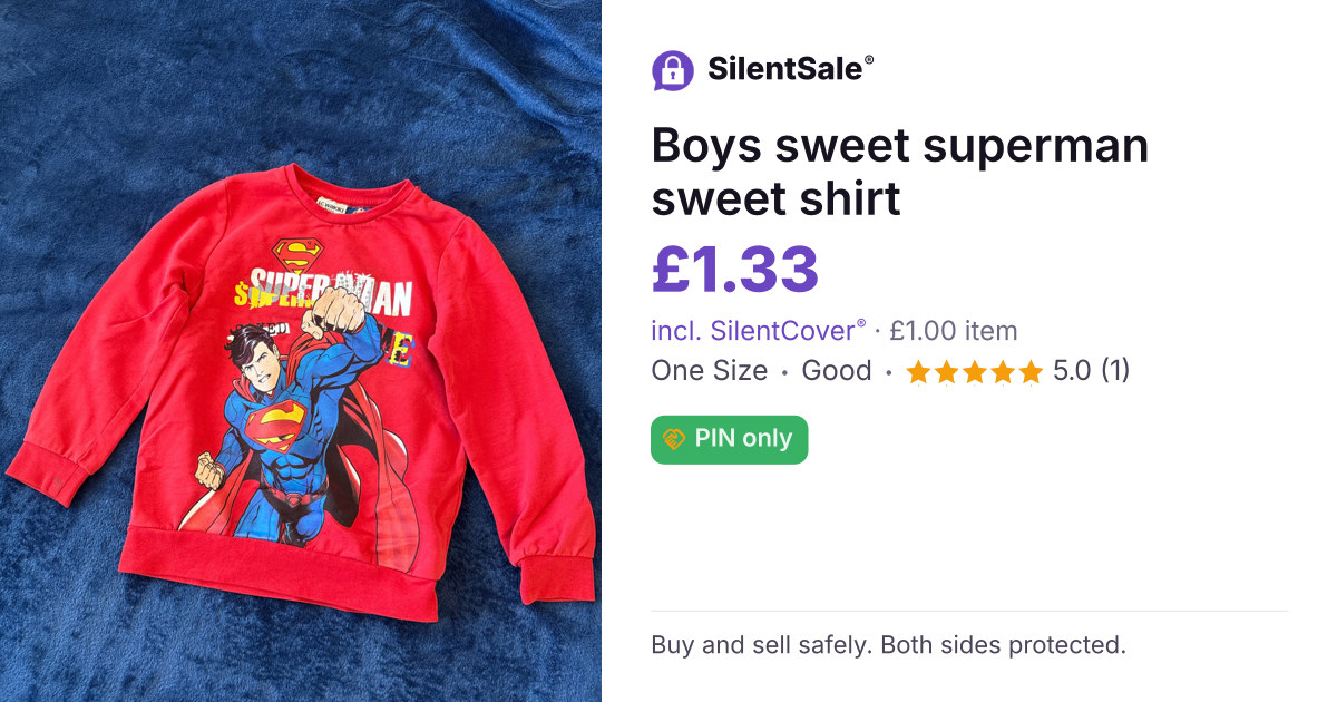 Boys sweet superman sweet shirt 
