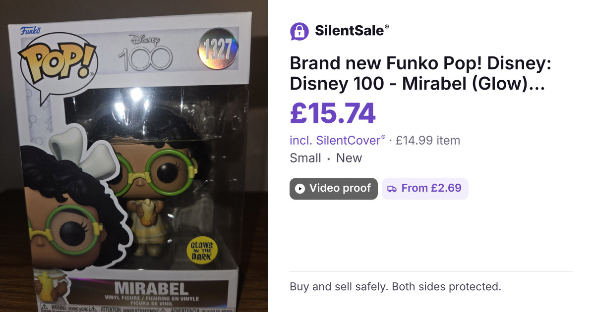 Brand new Funko Pop! Disney: Disney 100 - Mirabel (Glow) Vinyl Figure