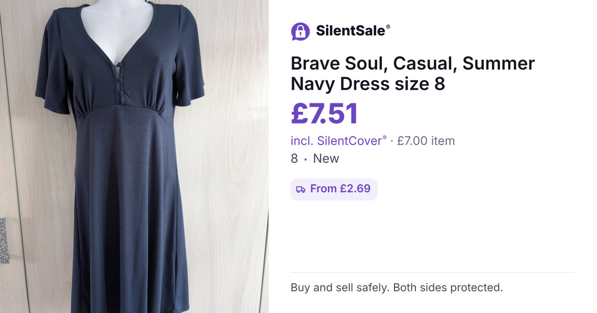 Brave Soul, Casual, Summer Navy Dress size 8