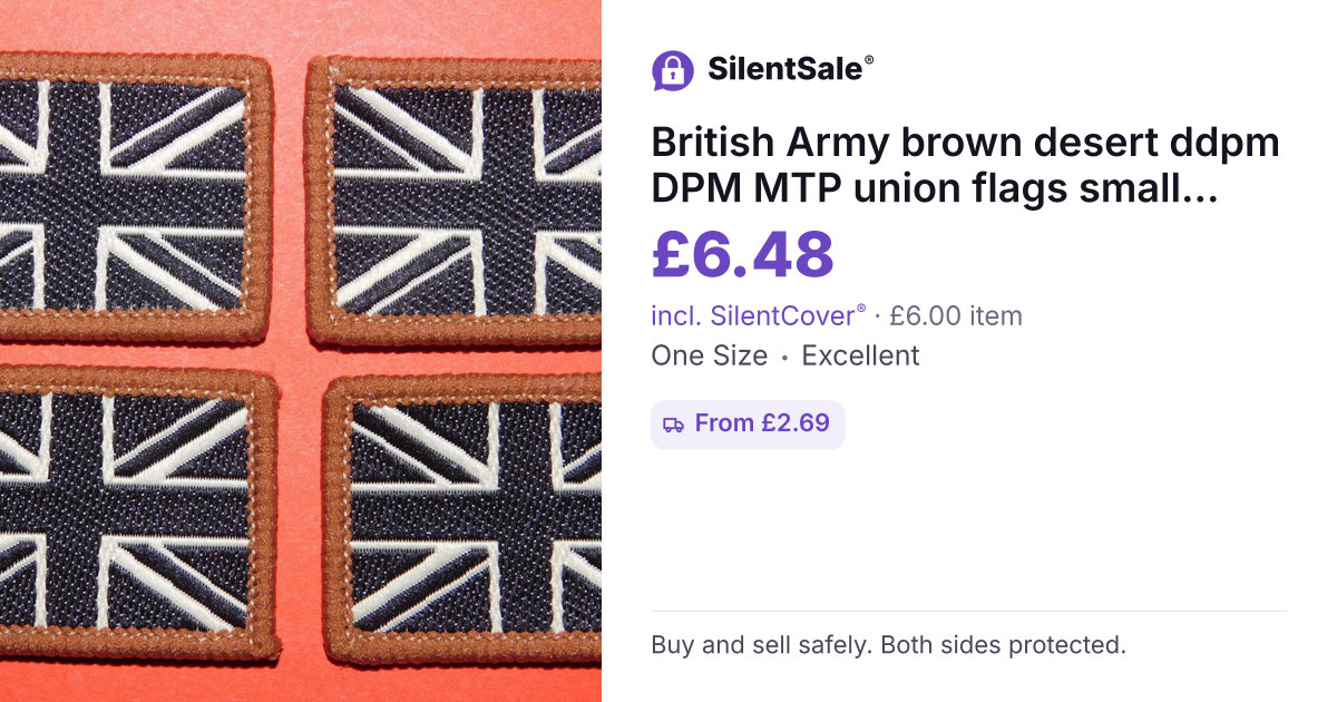 British Army brown desert ddpm DPM MTP union flags small patch badge trf  flash subdued X4