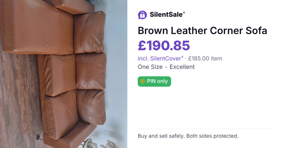 Brown Leather Corner Sofa
