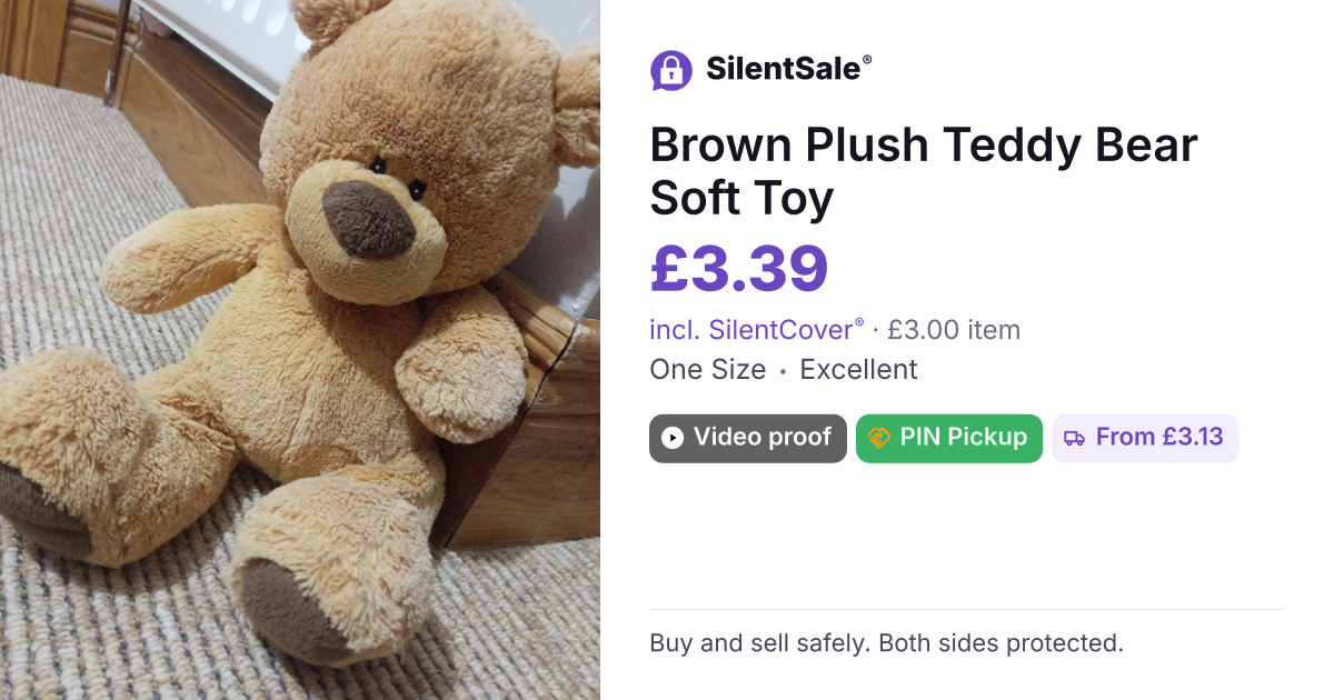 Brown Plush Teddy Bear Soft Toy