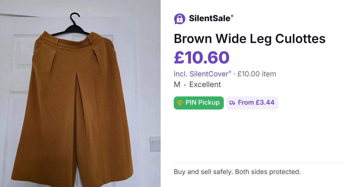 Brown Wide Leg Culottes
