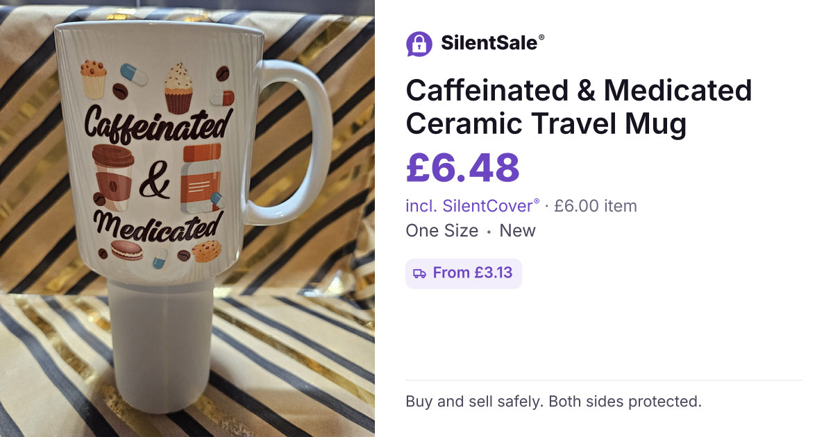 Caffeinated & Medicated Ceramic Travel Mug
