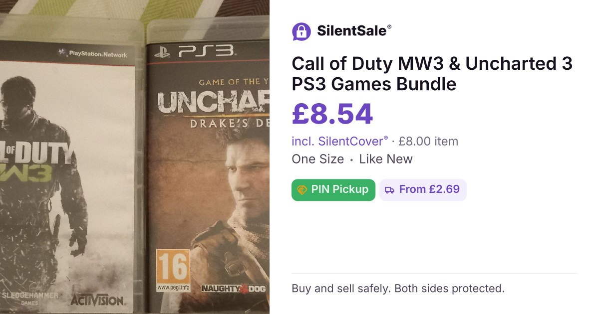 Call of Duty MW3 & Uncharted 3 PS3 Games Bundle