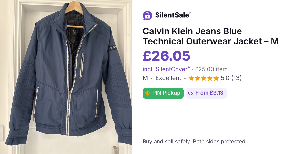 Calvin Klein Jeans Blue Technical Outerwear Jacket – M