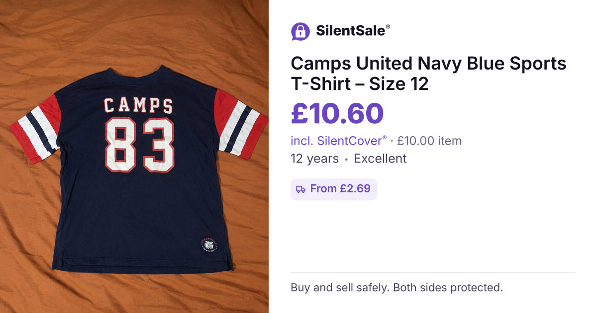 Camps United Navy Blue Sports T-Shirt – Size 12