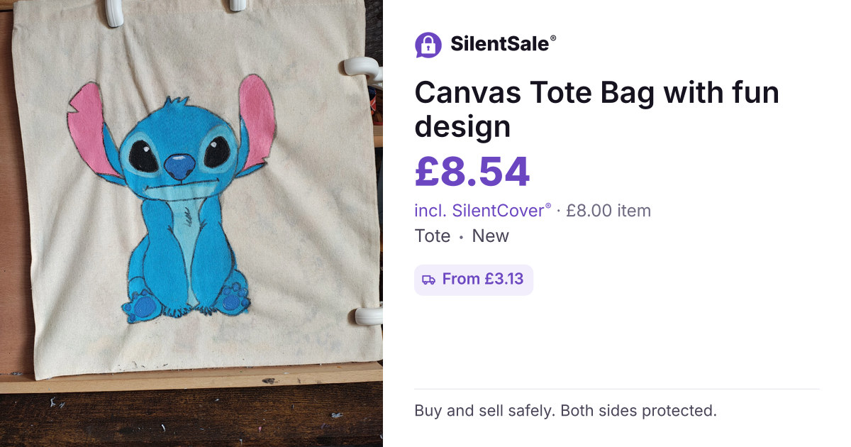 Canvas Tote Bag with fun design 