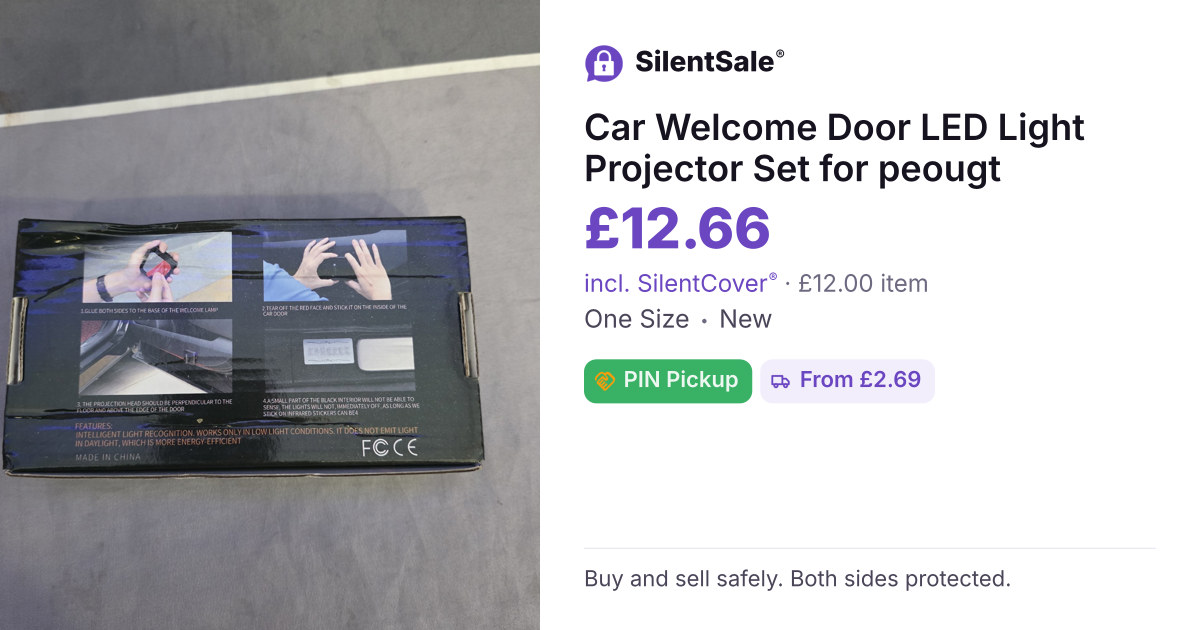 Car Welcome Door LED Light Projector Set for peougt