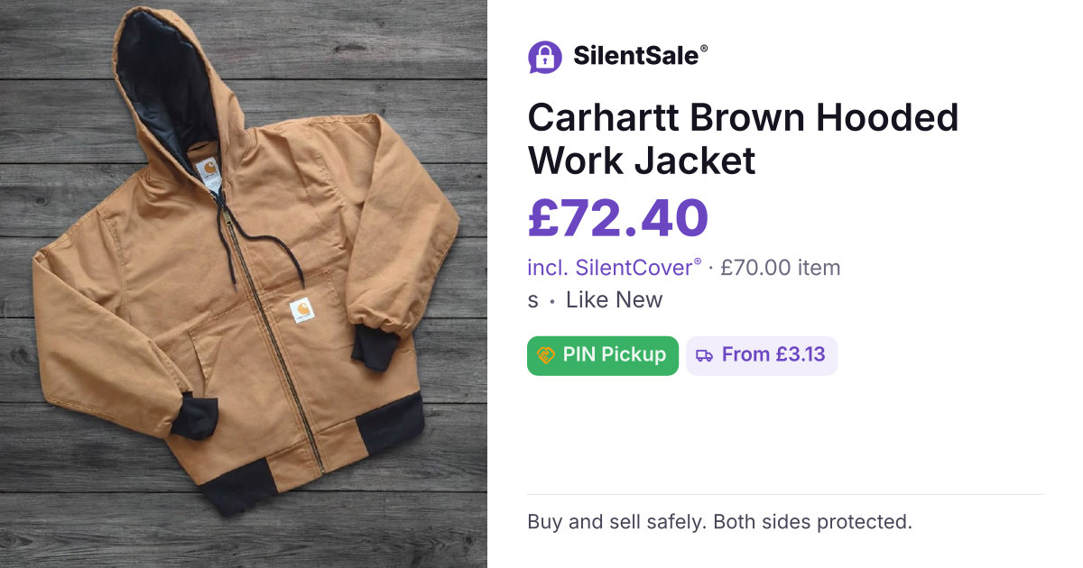 Carhartt Brown Hooded Work Jacket