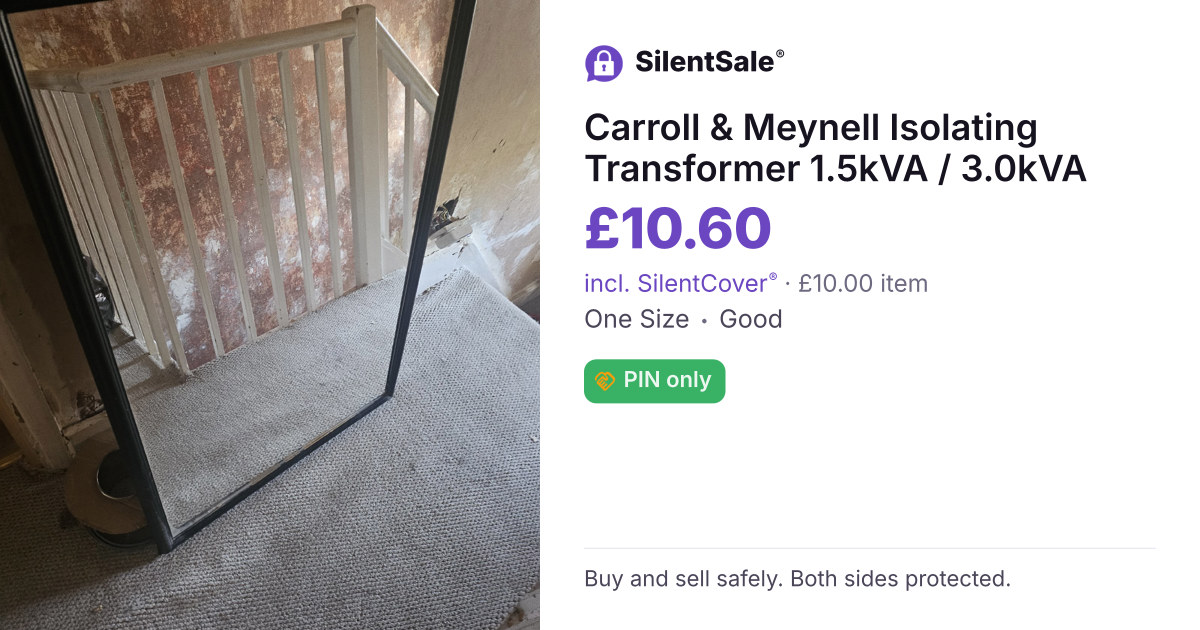 Carroll & Meynell Isolating Transformer 1.5kVA / 3.0kVA